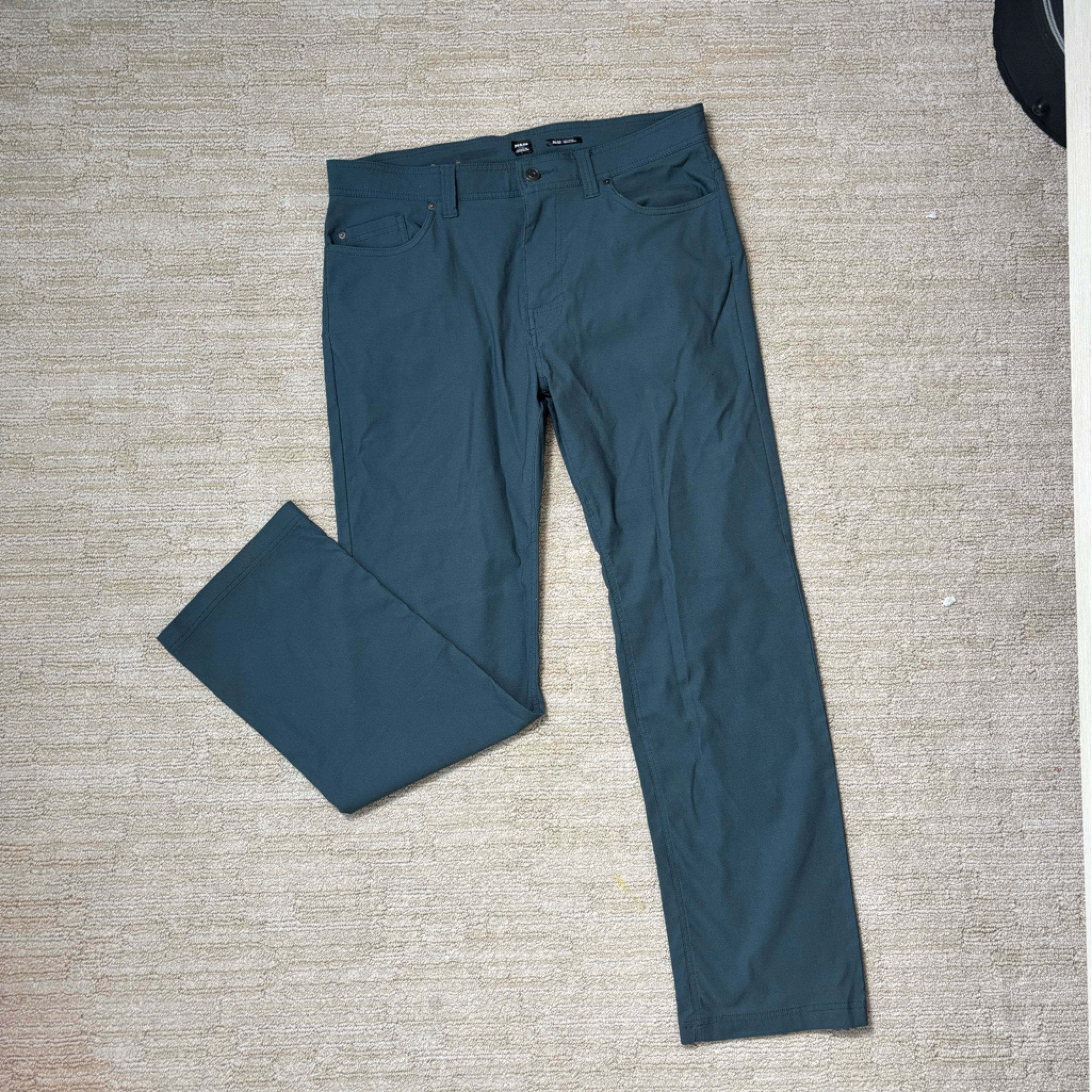 Men's Prana Teal Straight-Leg Pants - Classic Everyday Style